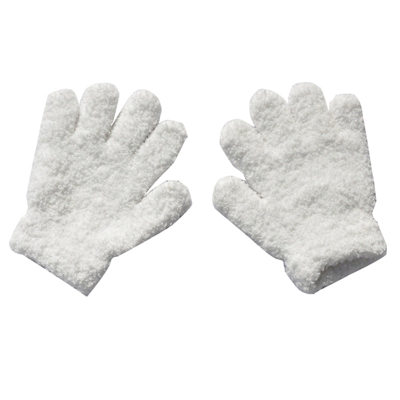 Aqua green children's fleece mittens, designed with cozy plush for ultimate comfort during winter.