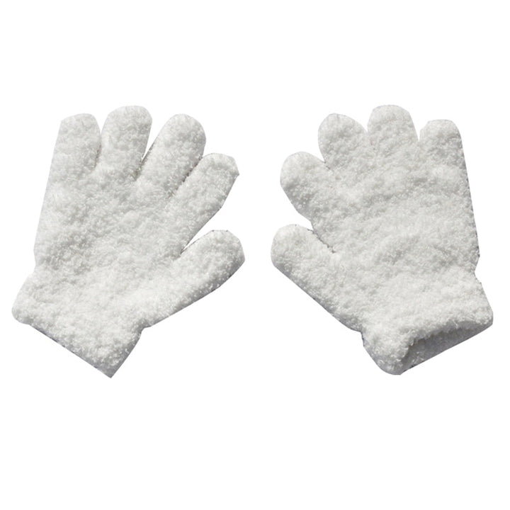 Aqua green children's fleece mittens, designed with cozy plush for ultimate comfort during winter.