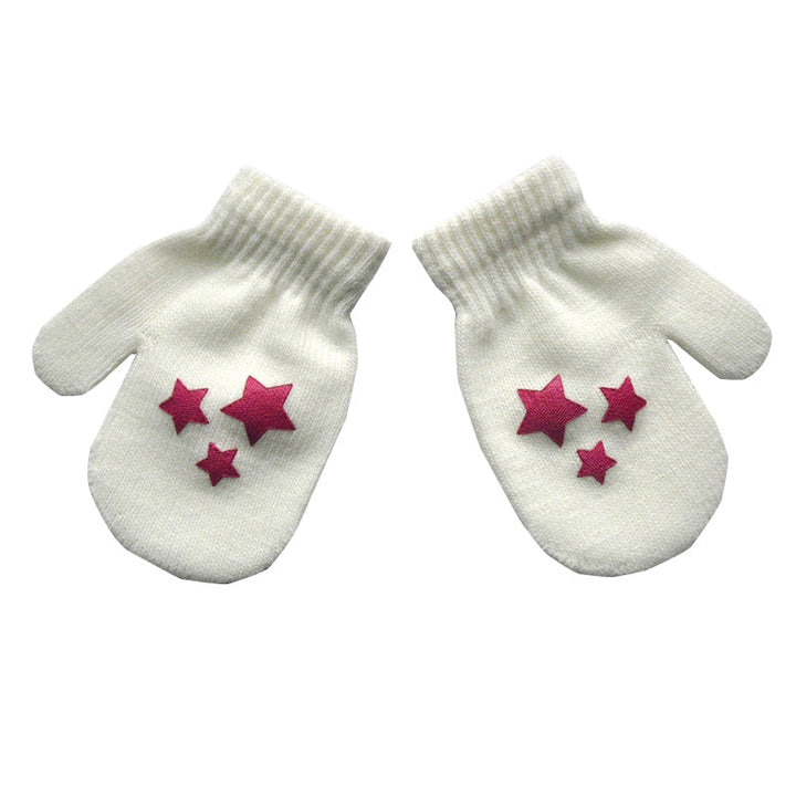 Children's navy blue fleece mittens for winter, featuring plush lining, ideal for young kids outerwear.