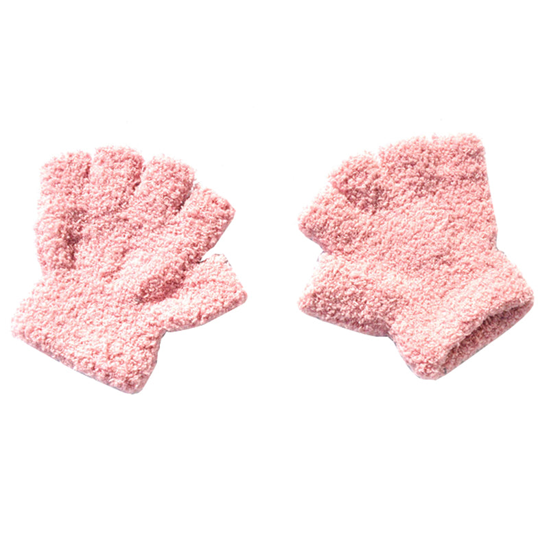 Cute red toddler mittens with thick plush fleece, keeping small hands warm during winter activities.