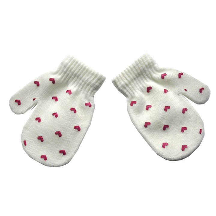 Children's fuchsia winter mittens, featuring a plush fleece design, perfect for stylish cold weather wear.