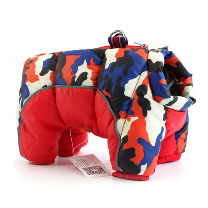 Cold weather dog coat, warm & waterproof, featuring reflective stripes for enhanced pet safety.