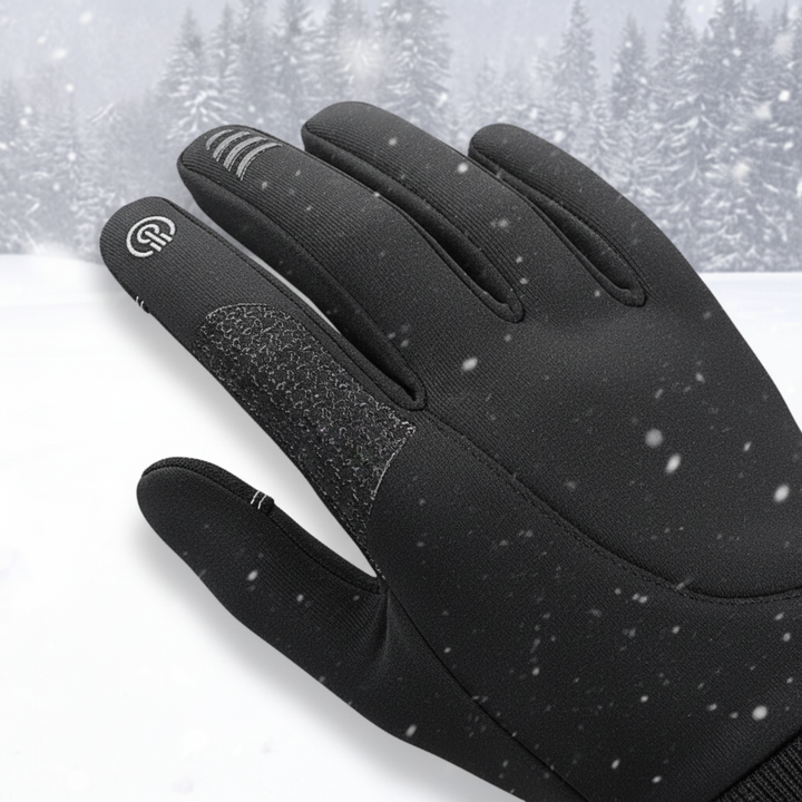 Durable winter gloves with non-slip grip and touch-sensitive fingertips, suitable for men and women.