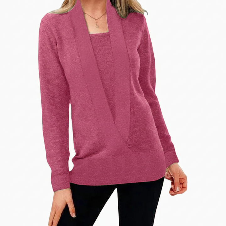 Women's warm long-sleeve knit sweater, Lotta design, ideal for casual wear