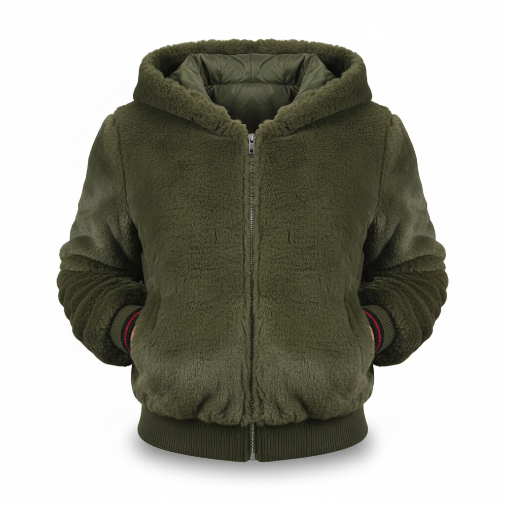 Christina women's plush vest with hood, super soft faux fur, ideal winter outerwear gilet.