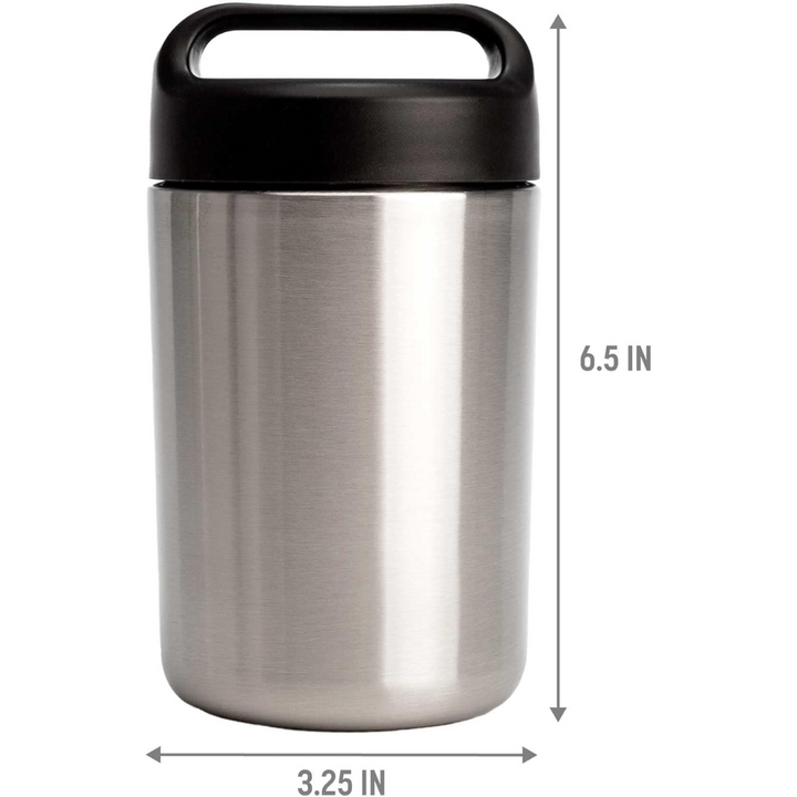Detail of the secure lid on a WarmCarry leak-proof food warmer, great for travel
