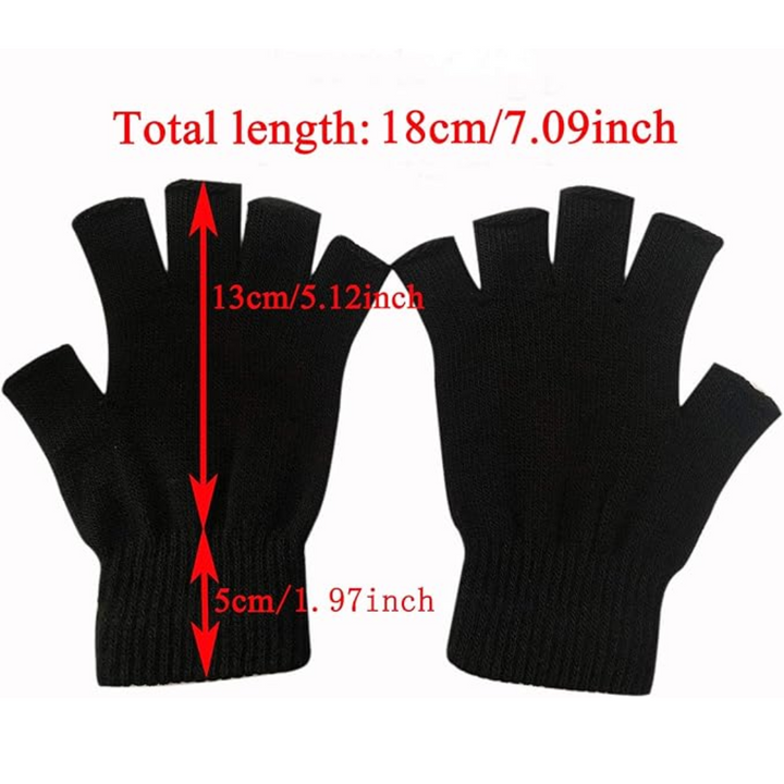 Bestselling WarmFlex gray knitted fingerless gloves, offering warmth and flexibility in winter