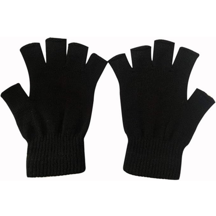 Stylish WarmFlex knitted fingerless gloves, suitable for both men and women in cold weather