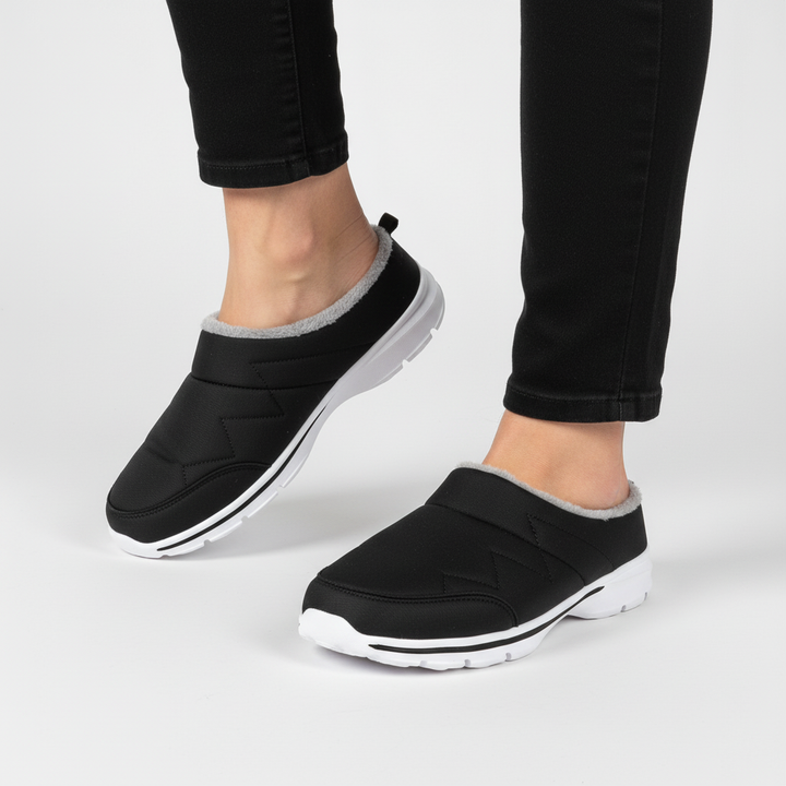 Lightweight WarmGlide house shoes with soft plush lining and non-slip sole for indoor use