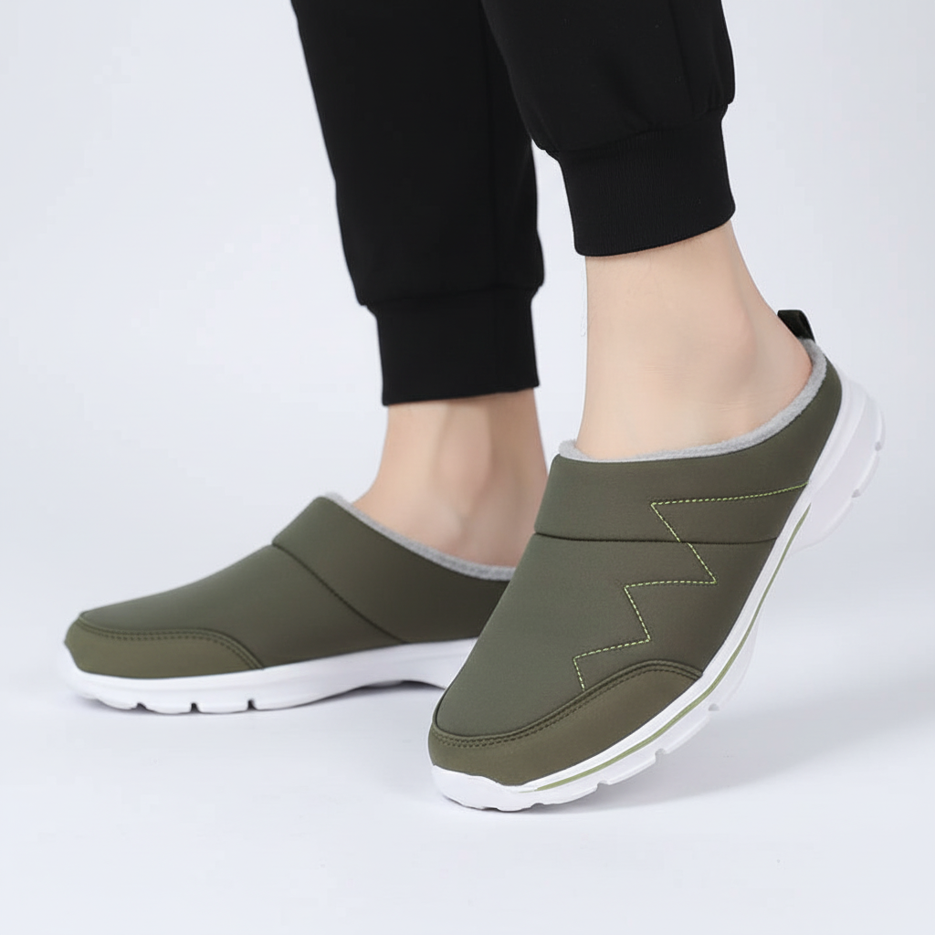 Cozy WarmGlide indoor slippers with warm plush lining and secure non-slip sole