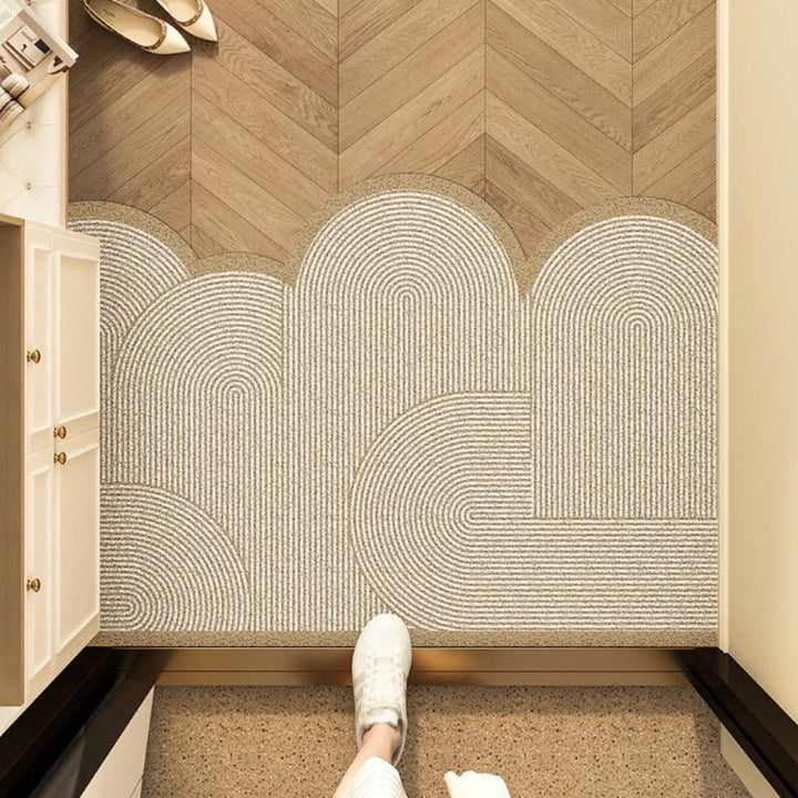 Washable non-slip doormat for entryways, perfect indoor & outdoor dirt trap. Durable home decor floor protector.