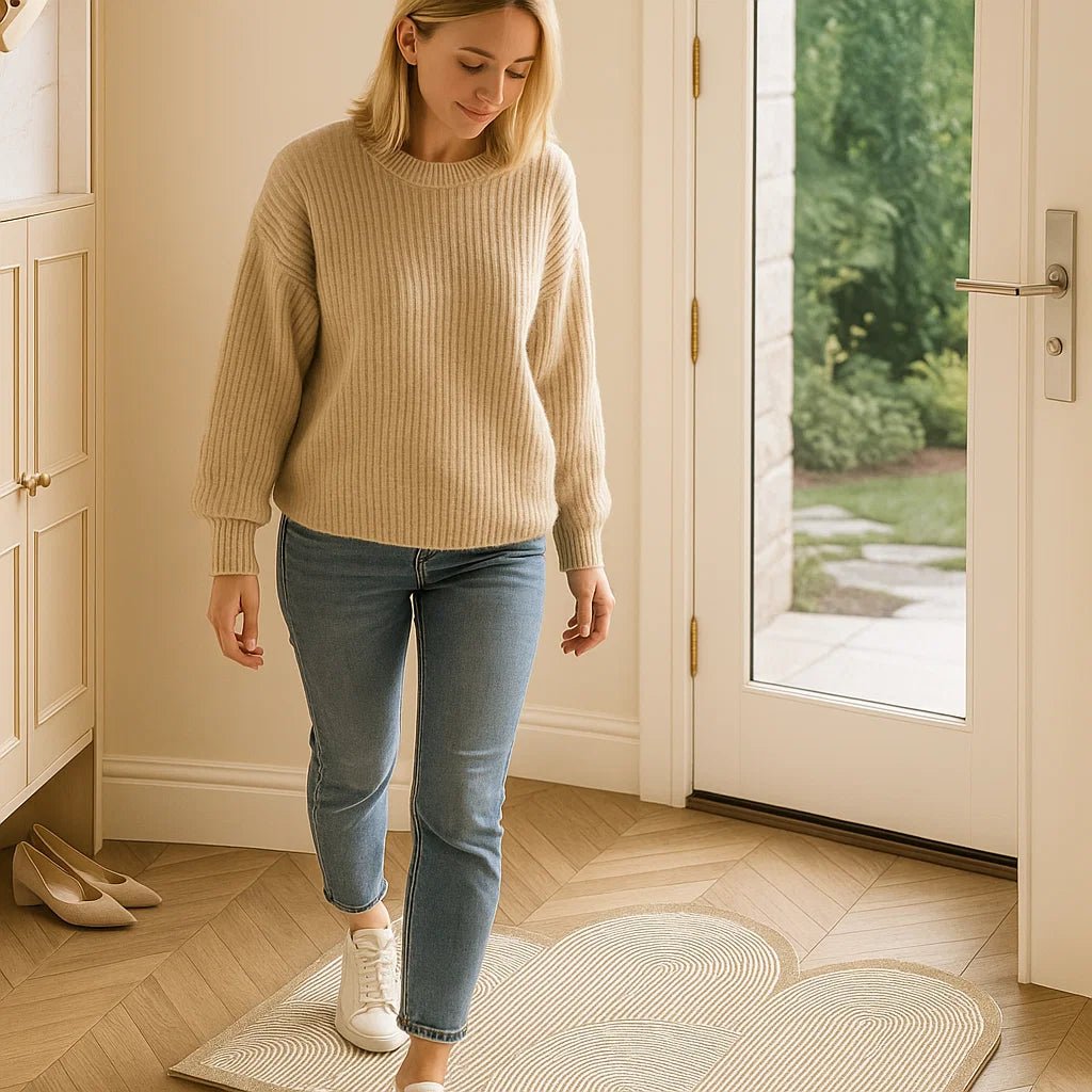 Stylish dirt trap doormat, washable & non-slip. Great for indoor outdoor entryways, enhances home decor & protects floors.
