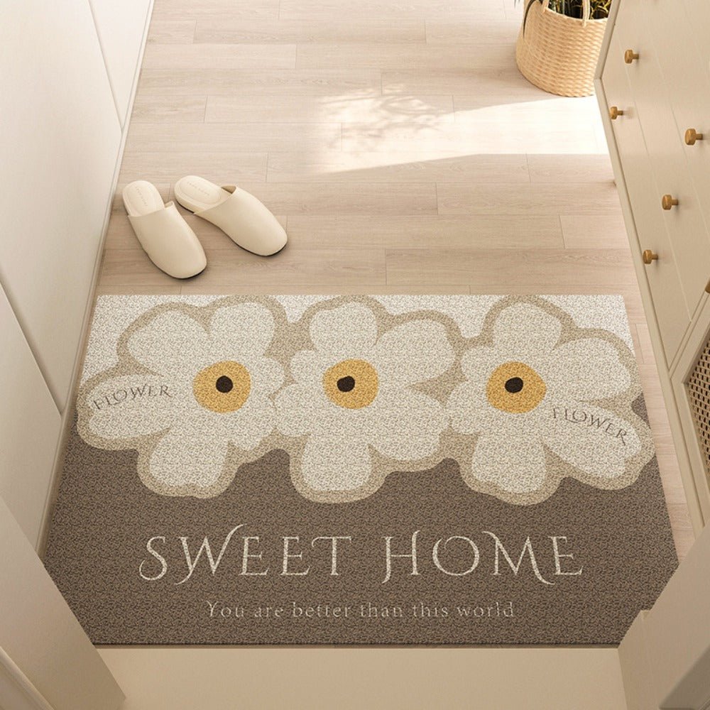 Easy-care washable doormat, non-slip for indoor & outdoor entryways. Effective floor protector & dirt trap entry mat.
