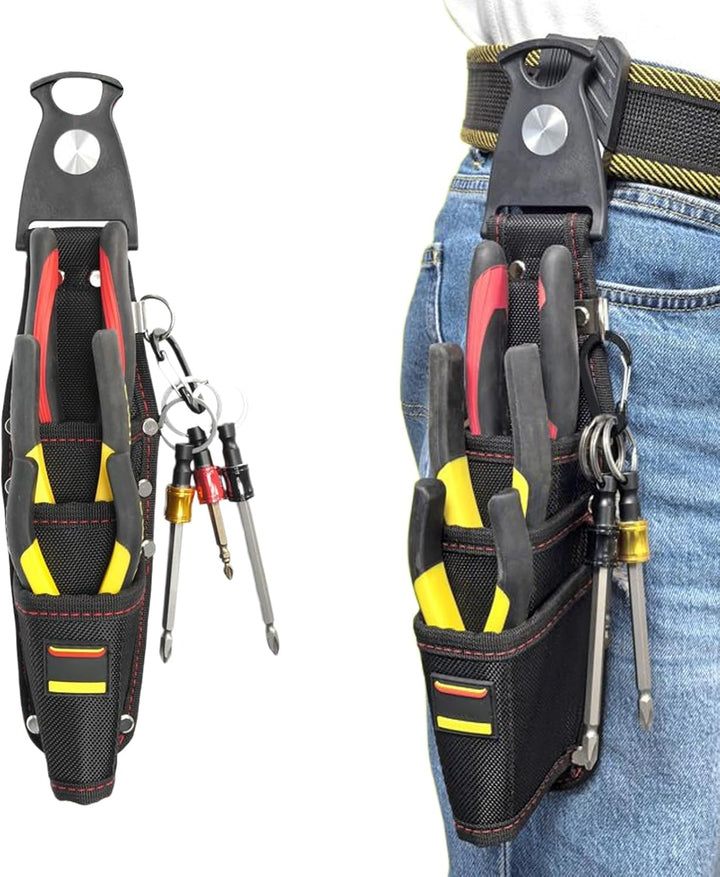 Water-resistant belt tool holder pouch, Oxford fabric for mechanics, carpenters, gardeners