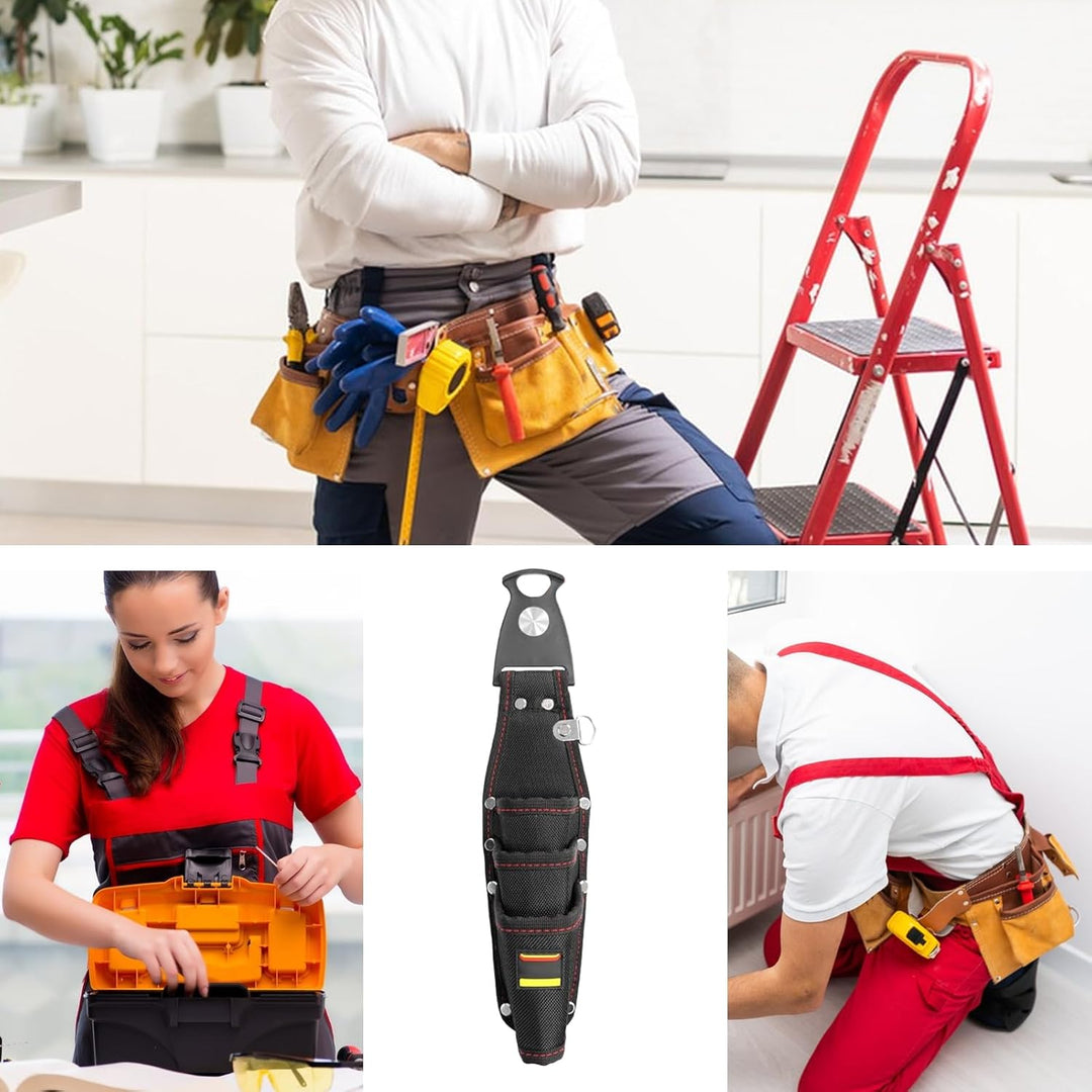 Belt-mounted tool pouch, water-resistant, for easy access to tools while working