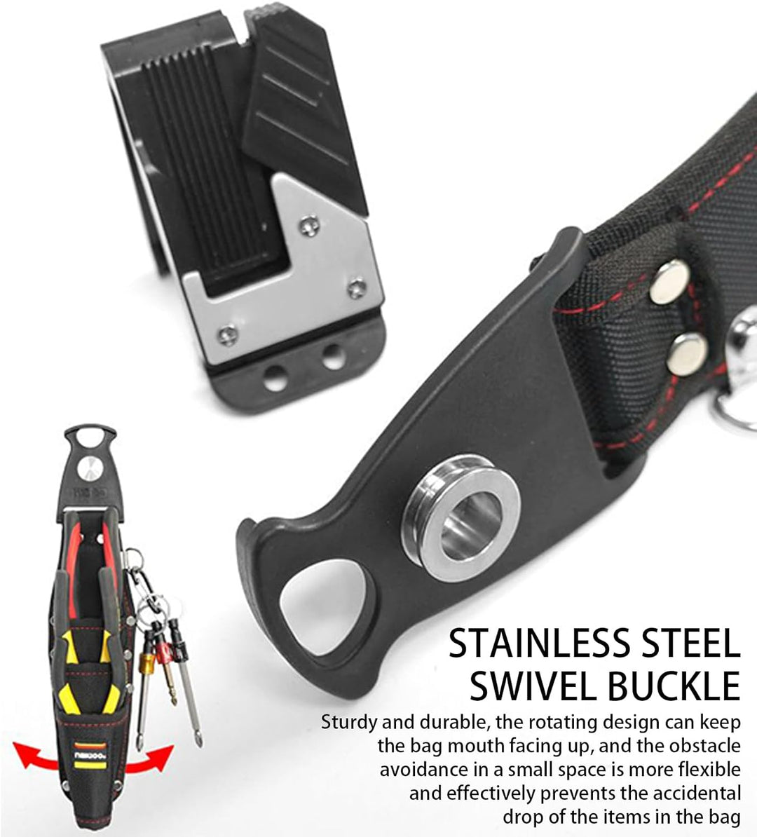 Professional water-resistant belt tool holder, perfect for mechanics, carpentry, gardening