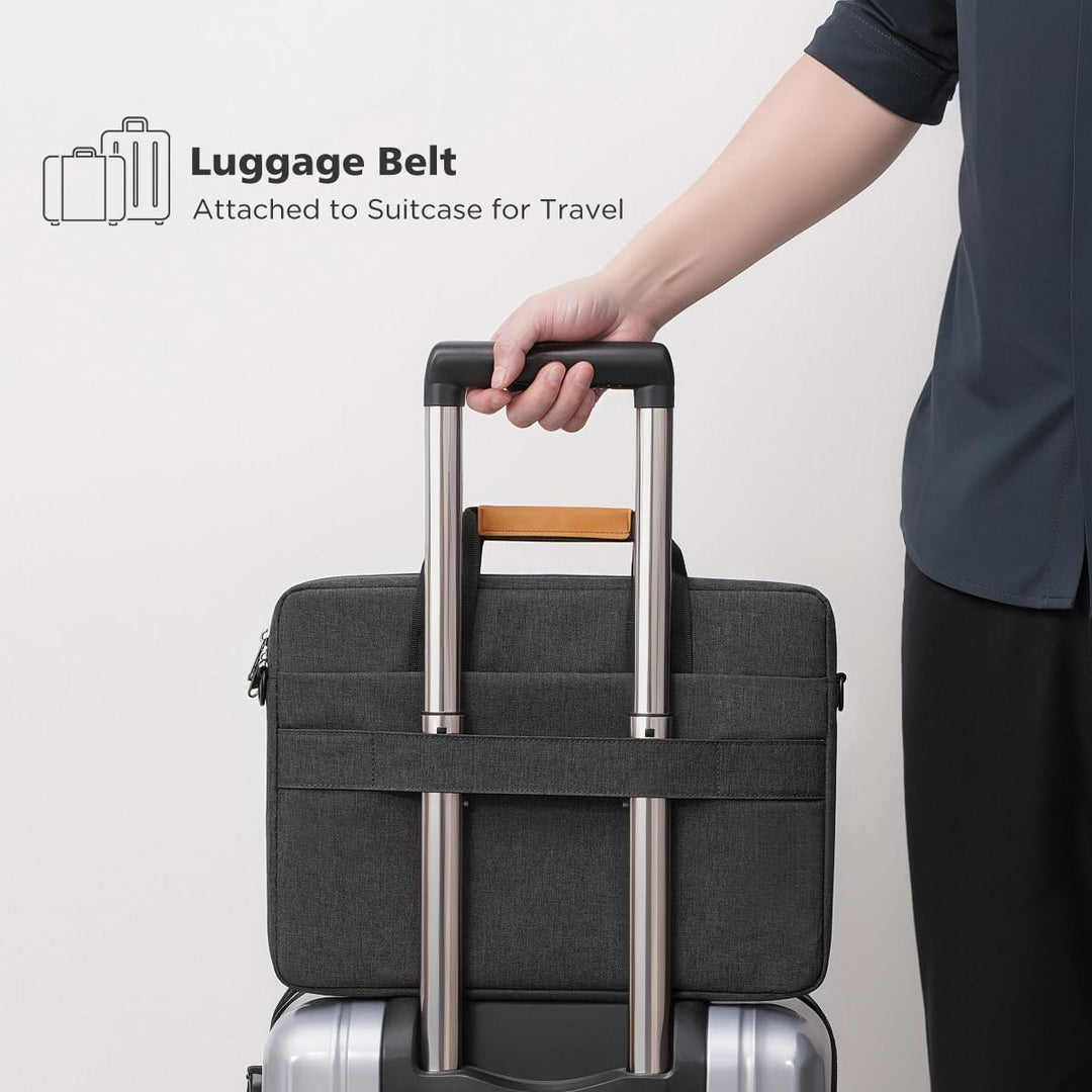 Unisex protective laptop bag with shoulder strap, 360° padding, perfect for daily commute.