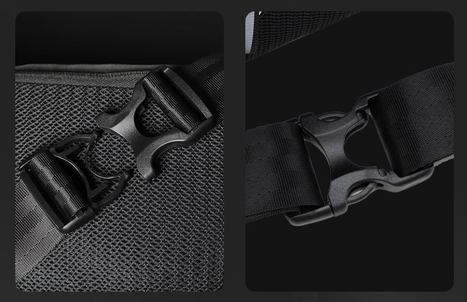 Versatile water-resistant fanny pack; perfect hands-free multi-pocket solution for sport & travel.