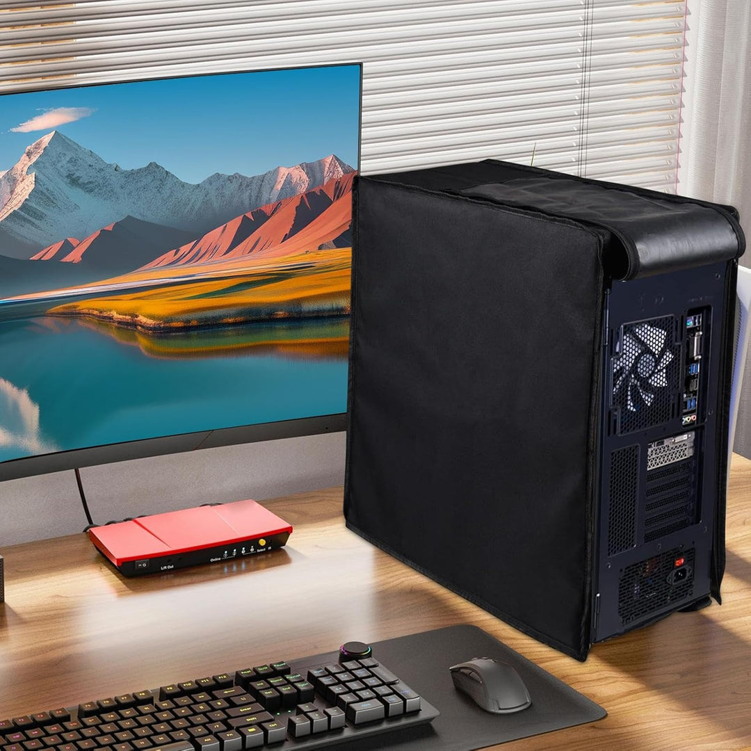 Waterproof PC case cover in black, featuring easy-to-use zippers, bundled as a 1+1 FREE offer.