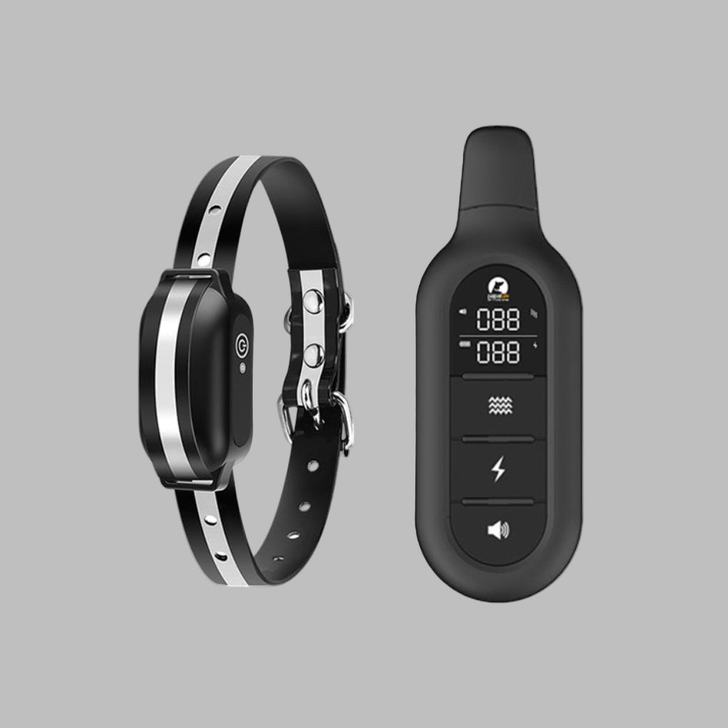 Waterproof dog training collar with remote control, 3300 ft range for obedience and behavior correction.