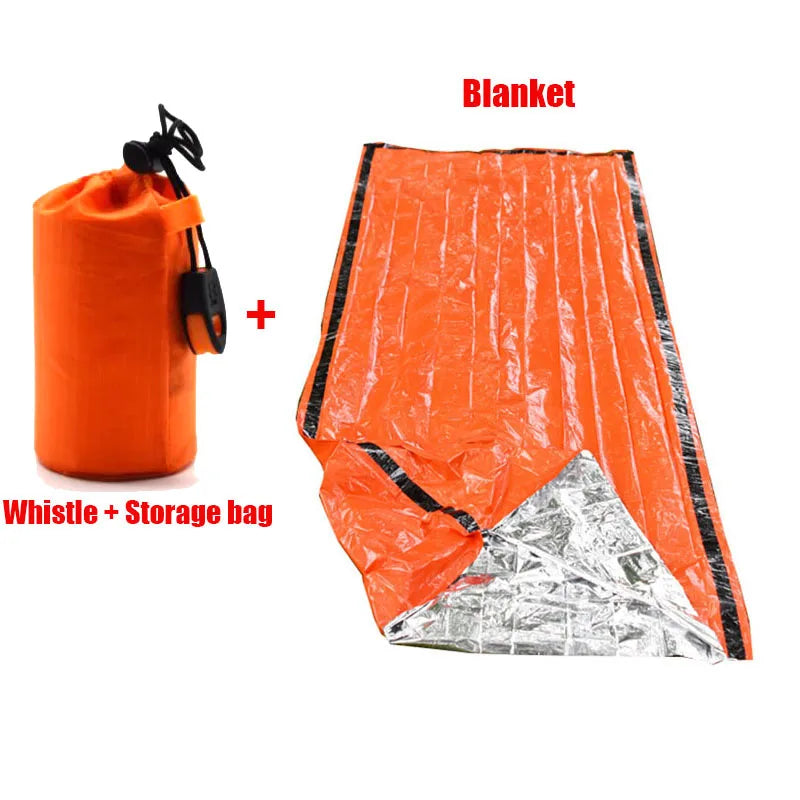 Unisex waterproof emergency sleeping bag, a thermal mylar bivy sack for survival, camping & rescue.