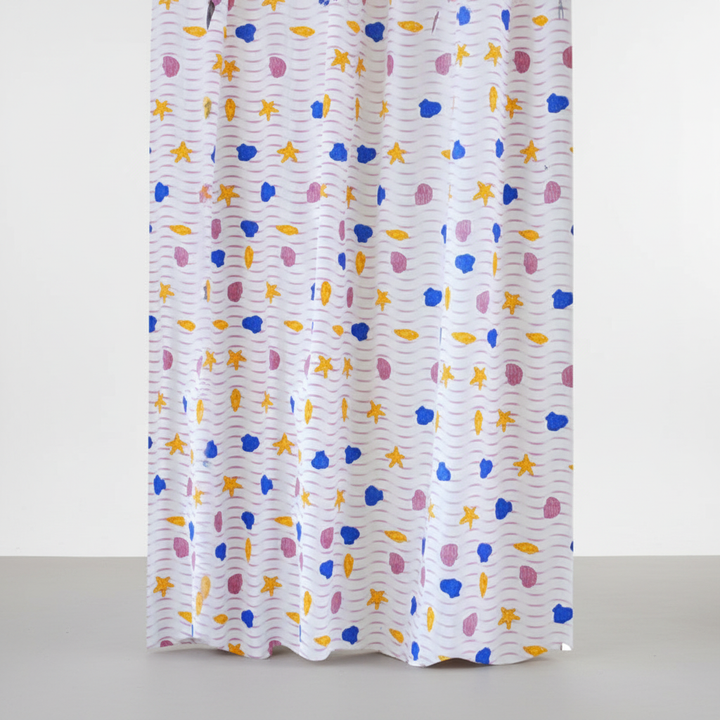 Elegant waterproof polyester shower curtain, bathroom decor, easy maintenance