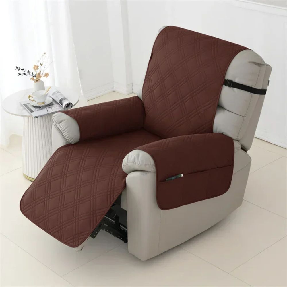 Pet friendly waterproof quilted recliner chair slipcover, perfect for protecting your armchair from spills.