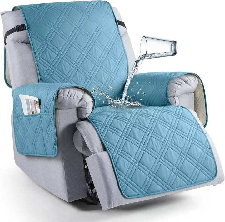 Easy clean, washable microfiber waterproof recliner chair protector, pet-friendly & anti-slip.