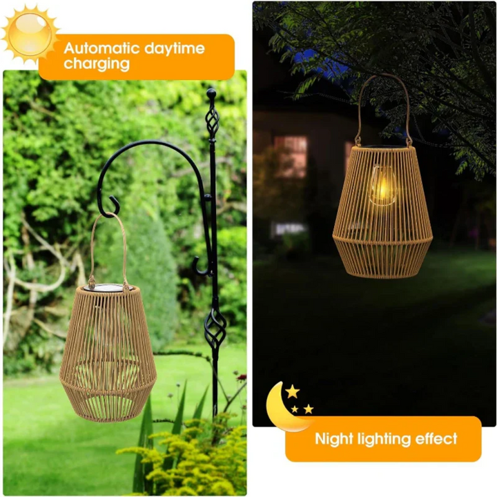LED solar garden lamp, waterproof and durable, perfect for eco-friendly outdoor lighting.