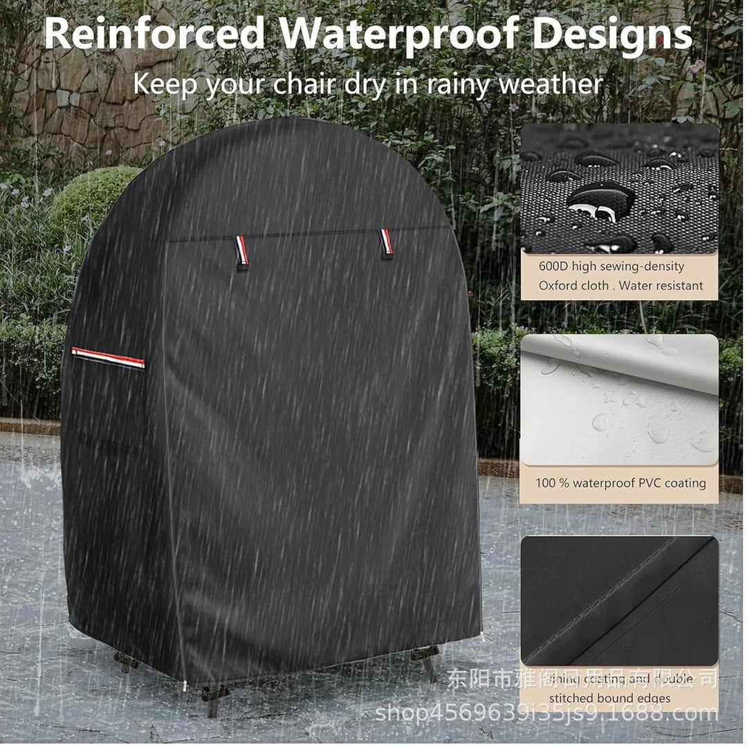 Solara waterproof egg chair cover, double zipper, designed for long-lasting outdoor use