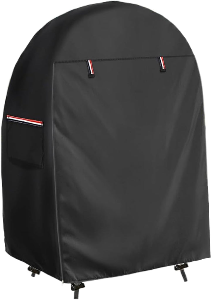 Heavy-duty waterproof egg chair cover, double zipper, offers superior outdoor furniture protection