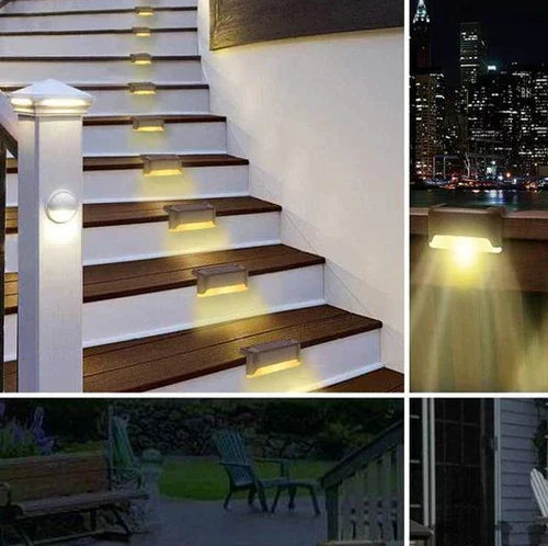 Brown SolarGuard waterproof solar garden path light. Energy-efficient, wireless outdoor landscape lighting solution.