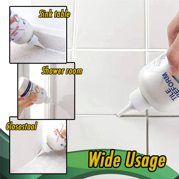 Waterproof tile grout filler & sealant gel. Ideal for bathroom & kitchen restoration, prevents mold. DIY friendly.