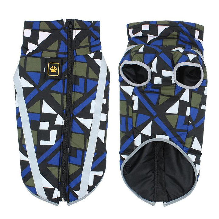 Durable StormGuard waterproof dog jacket for all-weather winter protection. Warm pet clothing ensures outdoor dog comfort.