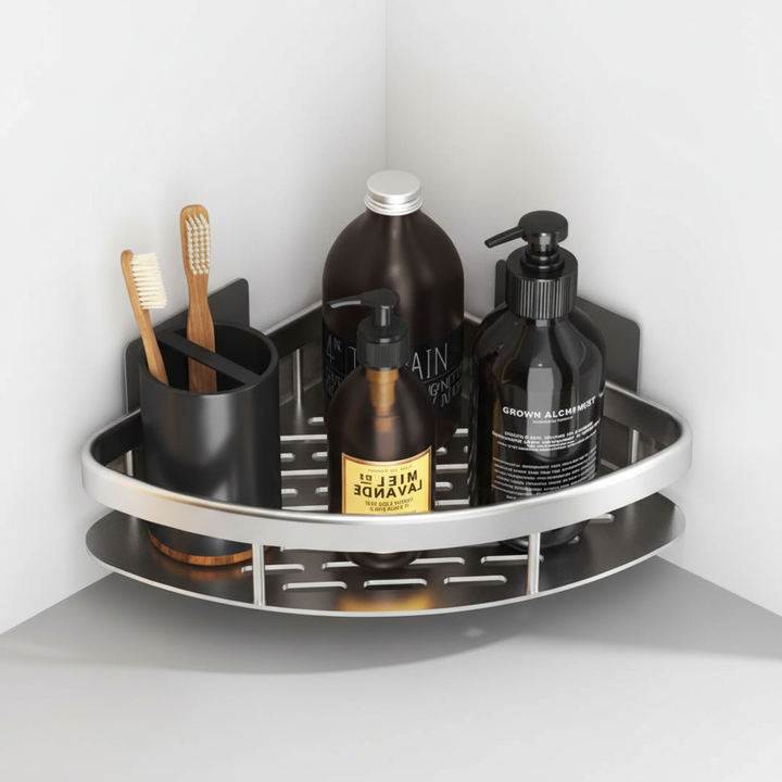 Versatile waterproof wooden corner shelf for modern home decor and organization