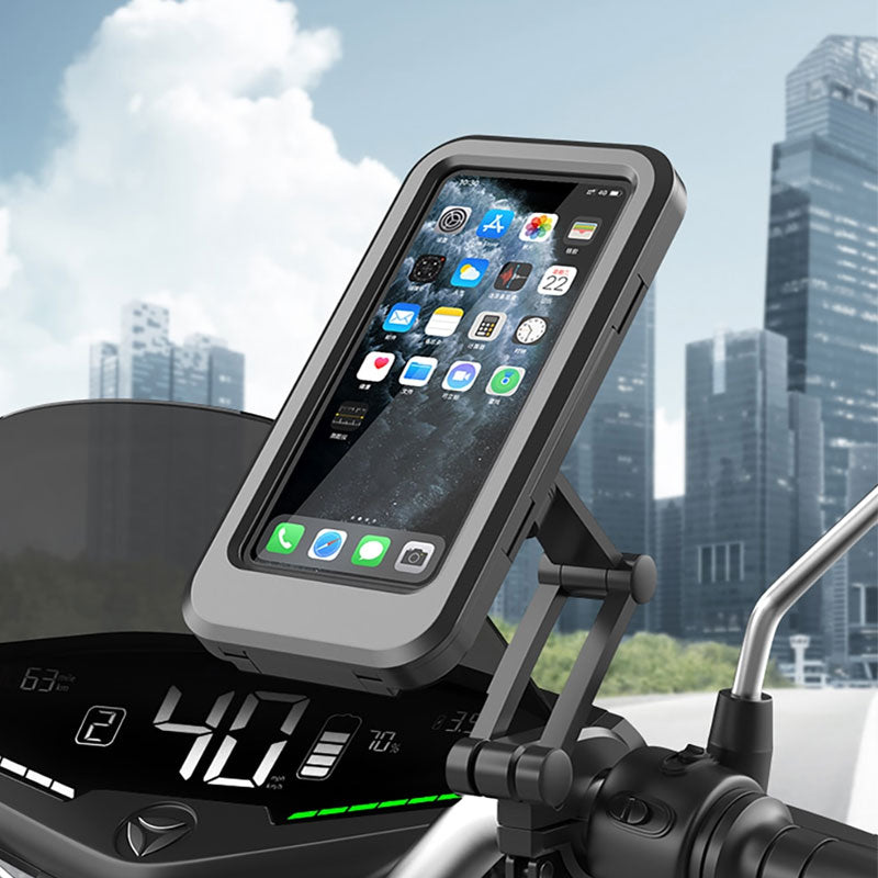 Securely mount your phone on any bike or motorcycle with WeatherGuard.