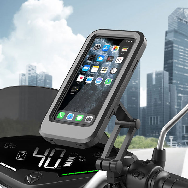 Securely mount your phone on any bike or motorcycle with WeatherGuard.
