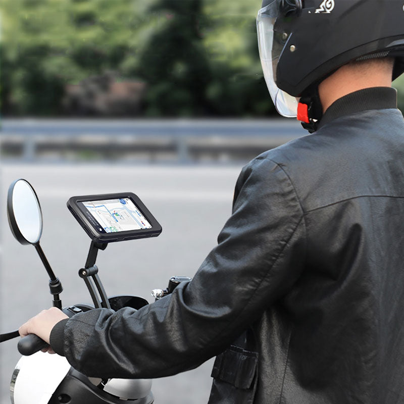 Touchscreen compatible waterproof bicycle phone mount by WeatherGuard.