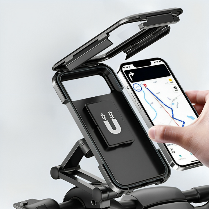 WeatherGuard: The ultimate waterproof smartphone holder for outdoor tech.