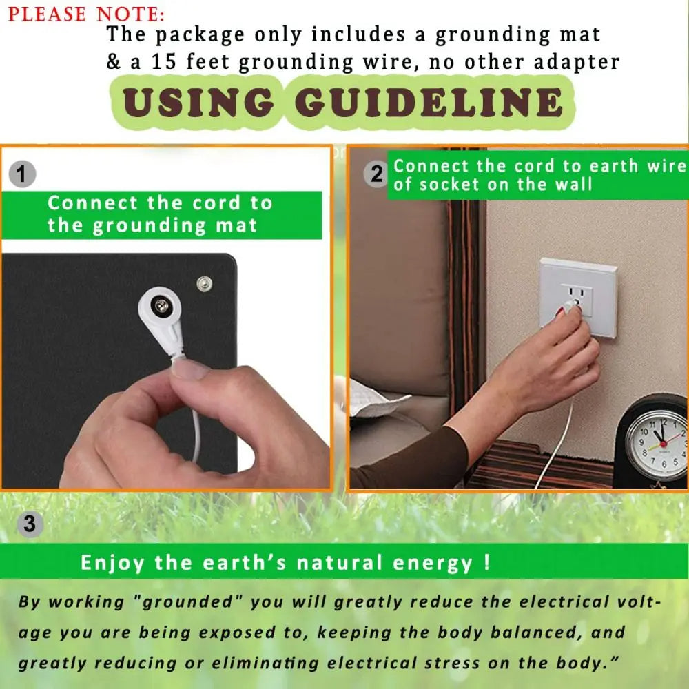 Sleep aid grounding mat designed for deep rest & natural energy.