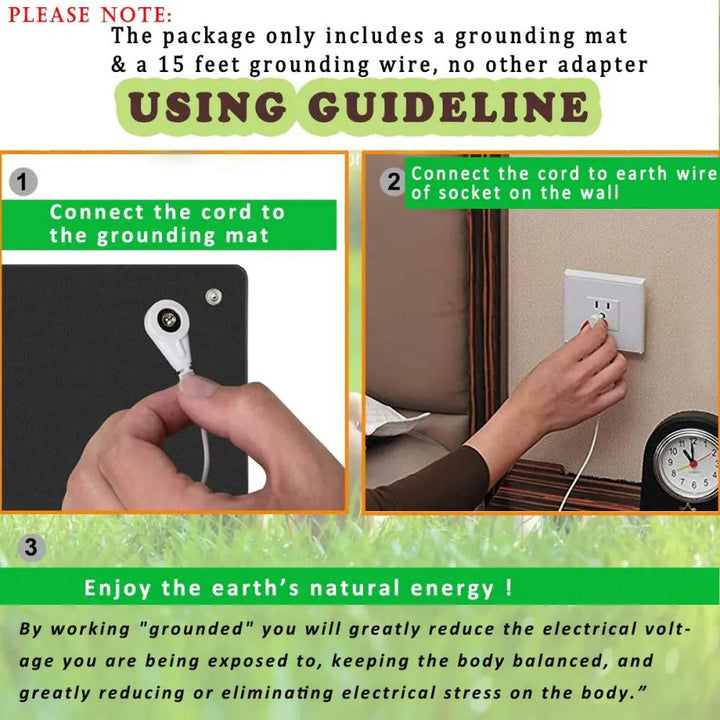 Sleep aid grounding mat designed for deep rest & natural energy.