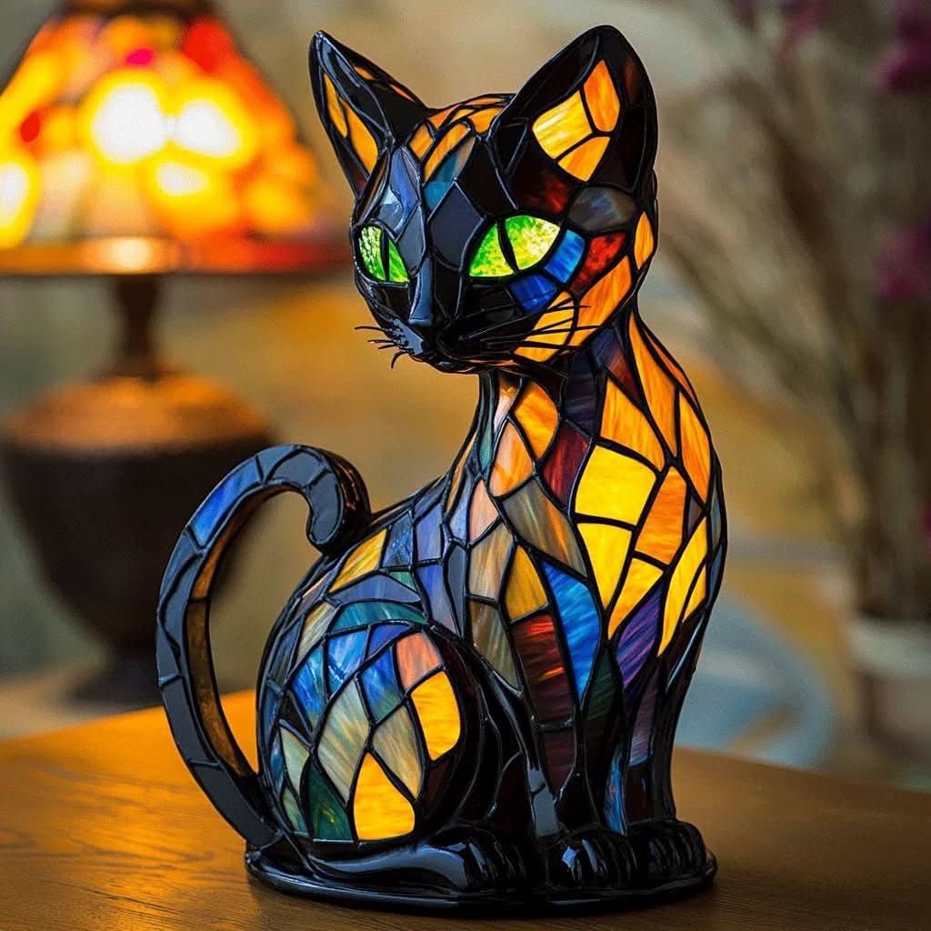Whimsical Cat LED Night Light for gentle ambiance. Cute silicone cat lamp, perfect for home decor & kids' rooms.