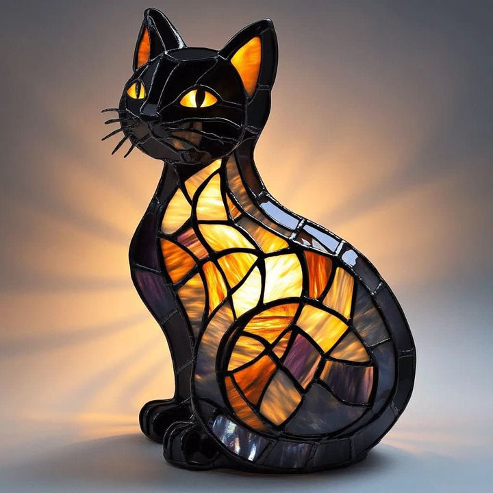 Soft silicone cat LED night light offering gentle ambiance. Touch control, decorative lamp for any room.