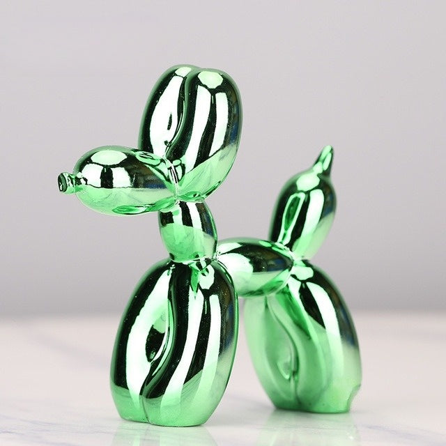 Modern balloon dog sculpture, chic resin figure for contemporary home decor. Adds a playful, artistic touch.