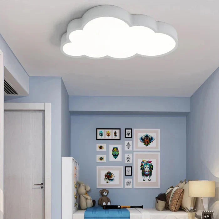 Decorative cloud LED lamp, bringing soft, whimsical light to any kid's room, nursery, or playroom.