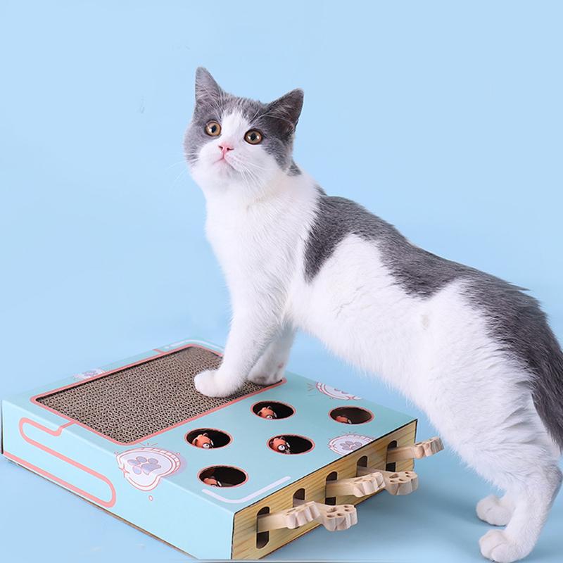 Durable WhiskerPlay 3-in-1 cat play station with sisal scratching surface for active cats & pet enrichment.