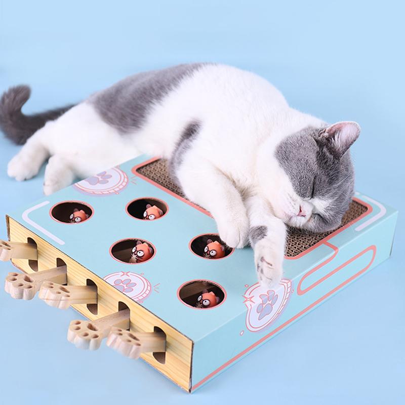 Eco-friendly WhiskerPlay 3-in-1 cat accessory, promoting active play & healthy scratching habits for all cats.
