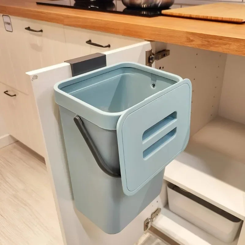 White 3L quiet-close sealed trash can with foot pedal, perfect for odor control in kitchens and bathrooms, 1+1 FREE