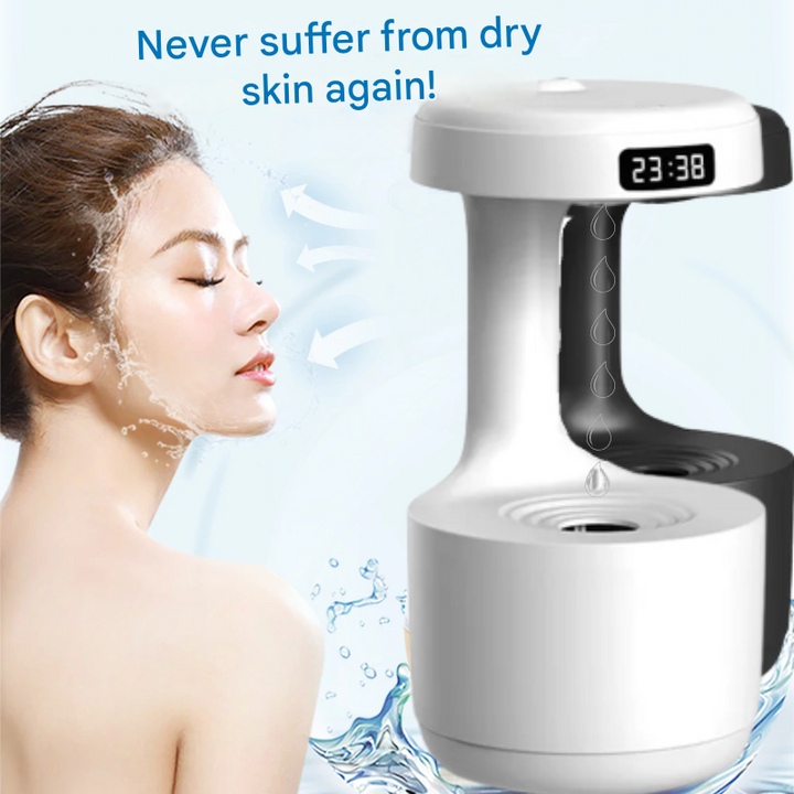 Enhance your home with AquaGlow anti-gravity humidifier diffuser. Improves air quality & promotes relaxation.
