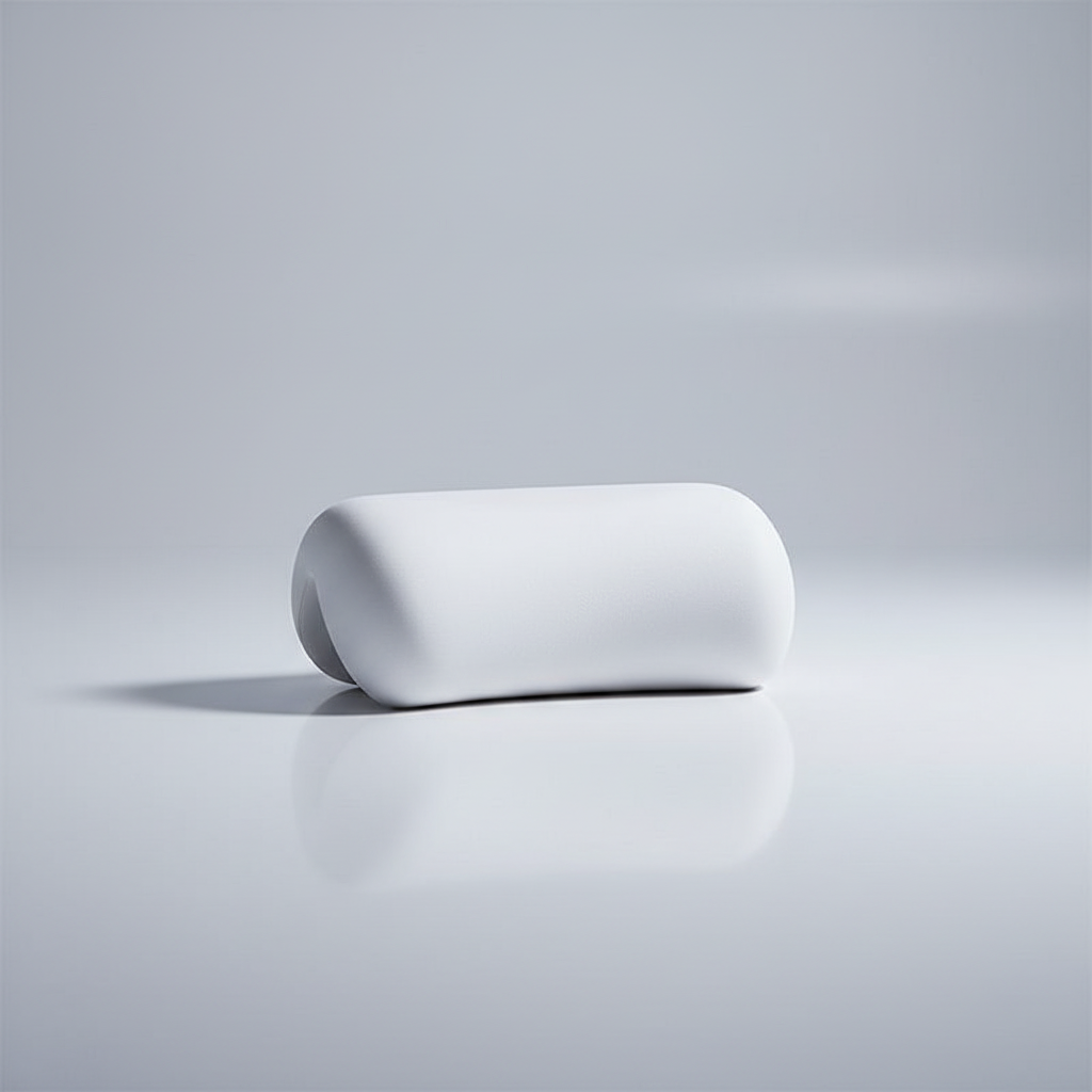 Relaxing bathroom scene with a unisex anti-slip spa bath pillow, offering neck comfort and support.